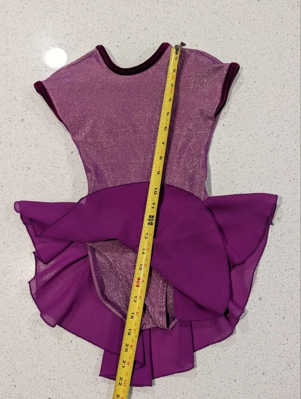 GK Elite Ice Figure Skating Baton Dance Skirted Dress Leotard CM Medium GLITTER